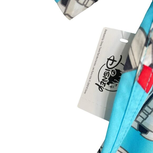 Disney Parks Star Wars Stormtrooper Button-Up Shirt M Blue Short Sleeve NWT - Picture 6 of 11